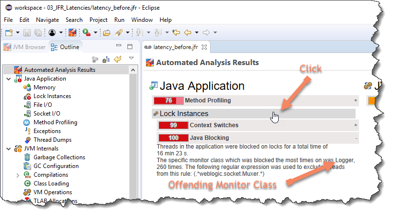 eclipse jmc analysis offending monitor