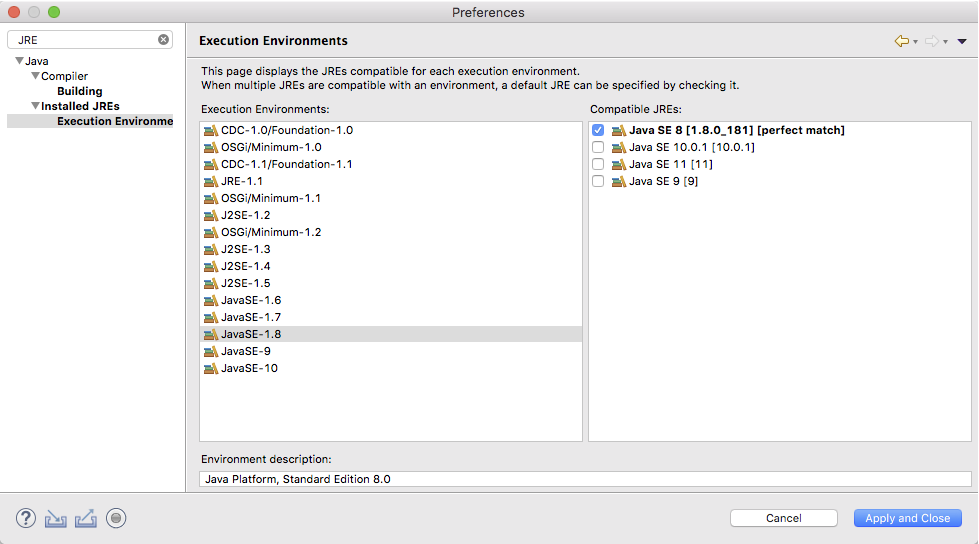 Eclipse preferences Java Flight Recorder